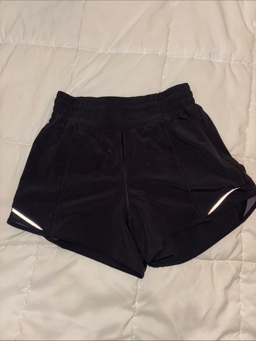 lululemon athletica Black Women's Running Shorts with Reflective Accents